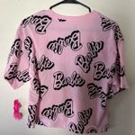 Barbie Women’s Pink Logo Crop Top T Photo 4