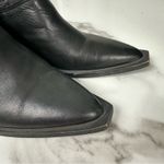 Free People Leather Fringe Pointed Cowgirl Slip On Mules Black Size 36/6 Photo 5