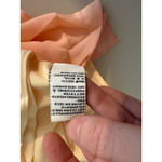 Vintage y2k 2000s Pink Peach Gold Bow 100% Silk Ruffle Coquette Mini Dress 8 NWT Photo 5