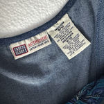 Faded Glory Vintage Blue‎ Jean Mixed Media Paisley Maxi Dress M Babydoll Empire Waist Y2K Photo 5