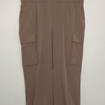 Womens XXL Lightweight Quick Dry Capris With Cargo Pockets Tan Photo 0