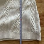 Maeve Anthropologie  Cable-Knit Sweater Skirt Ivory size medium Photo 8