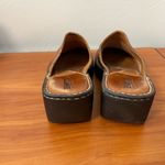 Born Leather Slip On Mule Clog Square Toe Brown Heel Casual Comfort Y2K Size 8 Tan Photo 3