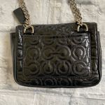 Coach mini shoulder/crossbody bag w/twist latch closure w/satin inner lining 6.5”x5” Photo 3