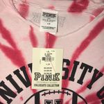 PINK - Victoria's Secret - RARE- NWT VS TIE DYE Houston crop sweatshirt LARGE Photo 1