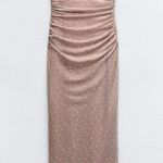 ZARA STRAPLESS PRINTED TULLE DRESS Photo 10