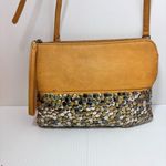 Antik Kraft  Honey Brown Metal‎ Studed Crossbody Wristlet Bag Photo 6