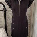 Chico's Chico’s Zenergy short sleeve black dress with tuckable hood Photo 2