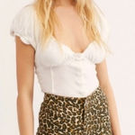 We The Free WE The Free Belle Animal Print Cropped Skinny Jeans Sz 26 Leopard Photo 0