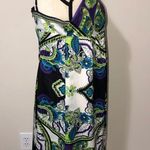 ICE Slip Dress Size 10 Vintage Y2K Party Silky Adjustable Straps Black Purple Photo 2