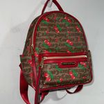 Juicy Couture juicy fruit chestnut brown canvas cherry print backpack Photo 0