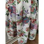 Forever 21  Women White Floral Polyester ShortSleeve RoundNeck Knee Length Dress L Photo 3