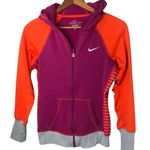 Nike Therma-Fit Long Sleeve Full Zip Neon Purple / Orange Hooded Activewear Jacket Photo 0