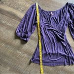 Eight Sixty Surplice Top Cross Front Purple Plus Size 1 Feminine Stretchchy Photo 4