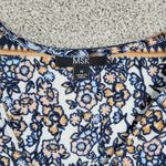 MSK Womens Dress Medium Blue Floral V Photo 1
