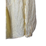 LL Bean Womens Top L Eyelet Lace Popover 100% Cotton Butter Yellow Boho Peasant Size L Photo 2