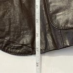 City Streets Women's Vintage City Steets Brown Button Up Leather Jacket Size 14 Photo 10