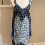Boho Aztec Handkerchief sundress lined NWOT 5G Blue Size M Photo 4