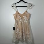 Lulus  Women’s Twirl The Night Away White Embroidered Lace Mini Dress Size S NEW Photo 2