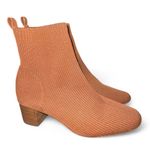 Joie  neeley dark Carmel stretchy ribbed ankle boots. Ankle Boots Photo 1