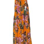 Farm Rio  Wonderful Bouquet Halter Maxi Dress Floral in Bright Orange XL New Photo 0