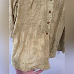 Ecologie Embroidered Floral 100% Linen Button Photo 3