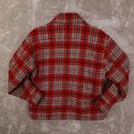 Cambridge Dry Goods Vintage Red Plaid Wool Blend Full Zip Jacket Women's Small Photo 4