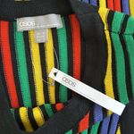 ASOS  Knitted Vertical Striped Midi Dress Black Multicolor Rainbow Size 2 NWT Photo 3