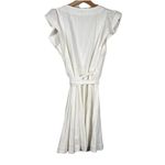 Madewell Women's Ruffle Sleeve White Wrap Mini Dress size XS Cottagecore Preppy Photo 5