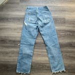 AGOLDE  90s Mid Rise Straight Fit Jeans 24 Broken Knee Casual Denim Photo 2