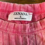 Zenana Outfitters Pink Distressed Tank Top size L nwot Photo 1