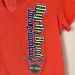 Harley Davidson Harley-Davidson Myrtle Beach South Carolina Orange Coral T-Shirt Size Medium Photo 2