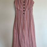 Hem & Thread Women’s  Wide Leg Flowy Striped Jumpsuit Size Medium Open Back Photo 0