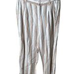 Free People  Striped Linen Beachy Wide Leg Pants Trousers - Size 2 Photo 0