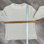 Vince Camuto Mock Neck Bell Sleeve Boucle Knit Sweater Beige Large Photo 12