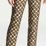 Ann Taylor Ann Taylor Leopard Print Jacquard Cropped Ankle Pants Size 4P Photo 0