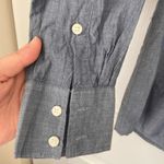 J.Crew  Chambray Tunic Shirt‎ Womens Size Small Blue Collared Pocket Button Up Photo 1