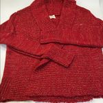 Ambiance Red Knit Cardigan Photo 12