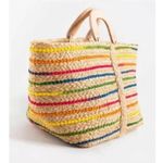 Antik Kraft  Tote Purse Women Large Rainbow Boho Beach‎ Hippie Woven Jute Photo 1