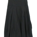 Sun Kim Midtown Taffeta Bubble Tulip Black Midi Skirt Lagenlook Pockets XS Photo 0
