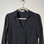 EXPRESS the portofino shirt dress black button up collared lined women’s size XS Photo 2