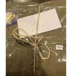 NEW Linen Soft Cotton Kaftan 3/4 Sleeve Loose Casual Maxi Dress L Khaki Green Size L Photo 6