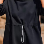 Varley Barton Turtleneck Sweatshirt Pullover In Black Cinch Waist Women’s Large Photo 0