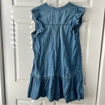 Anthropologie  Pilcro Flounced Tunic Dress Chambray Denim Photo 3