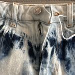 ZARA  NWOT Blue Tie Dye High‎ Rise Distressed Denim Jean Shorts Size 2 Photo 3