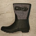 Chooka ππ Classic Mid Calf Racer Rain Boots ~ Herringbone Print Size 9 Photo 3