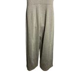 J.Crew Metallic Lurex Disco Jumpsuit M Silver Stretch Knit Sleeveless Tie Neck Photo 5