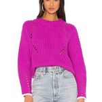 John + Jenn  by Line (Revolve brand) Mylo Rib Crewneck Sweater in Pink Cadillac Photo 0