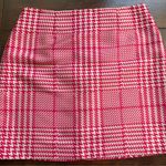 White House Black Market Tan and Pink Herringbone Skirt Photo 0