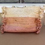 Shiraleah  Chiara Ombré Jute Tote Bag Fringe Beach Cruise Pink Coral Peach Photo 1